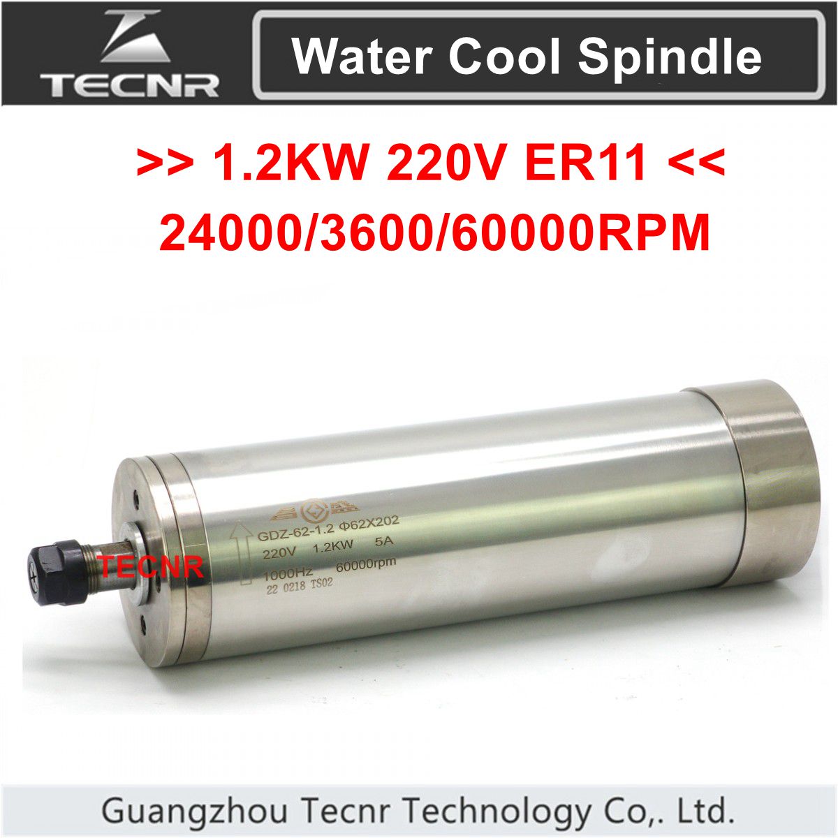 Water Cooled Spindle - 1.2KW Water Cooled Spindle Motor Milling