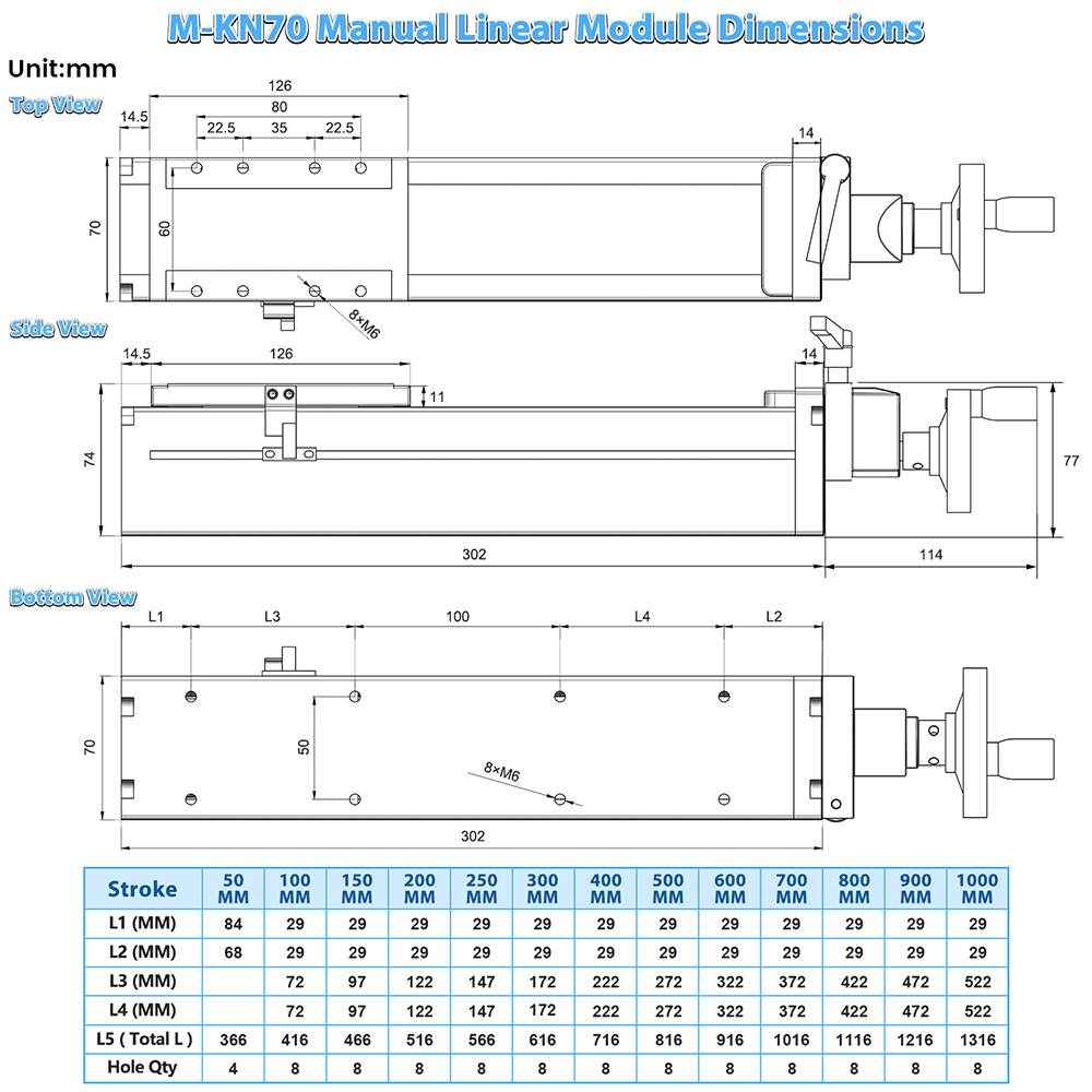 Manual Fully Enclosed Sliding  - Ball Screw recension och pris