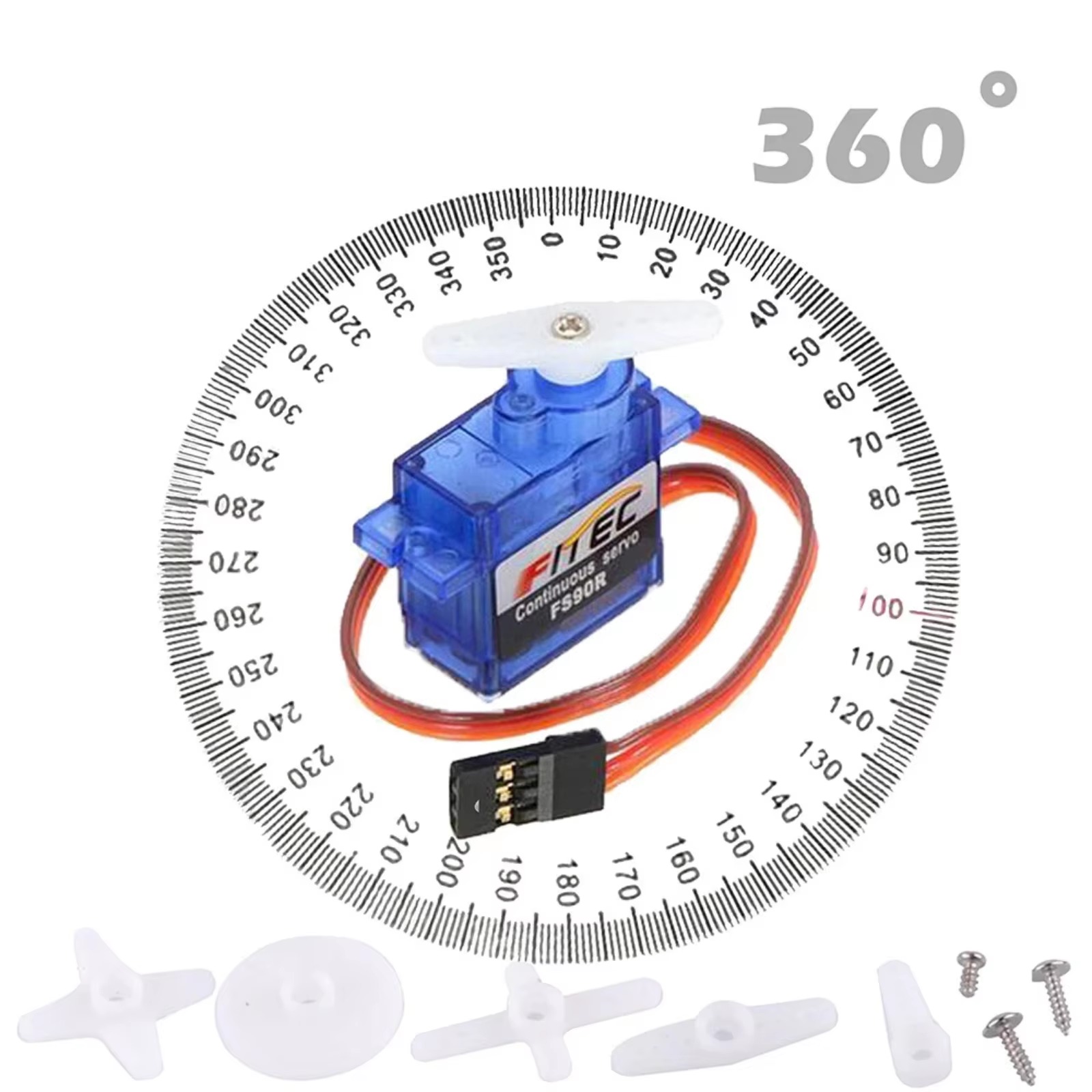 FS90R 9g Servo 360 Degree Cont - Servo 9G recension och pris
