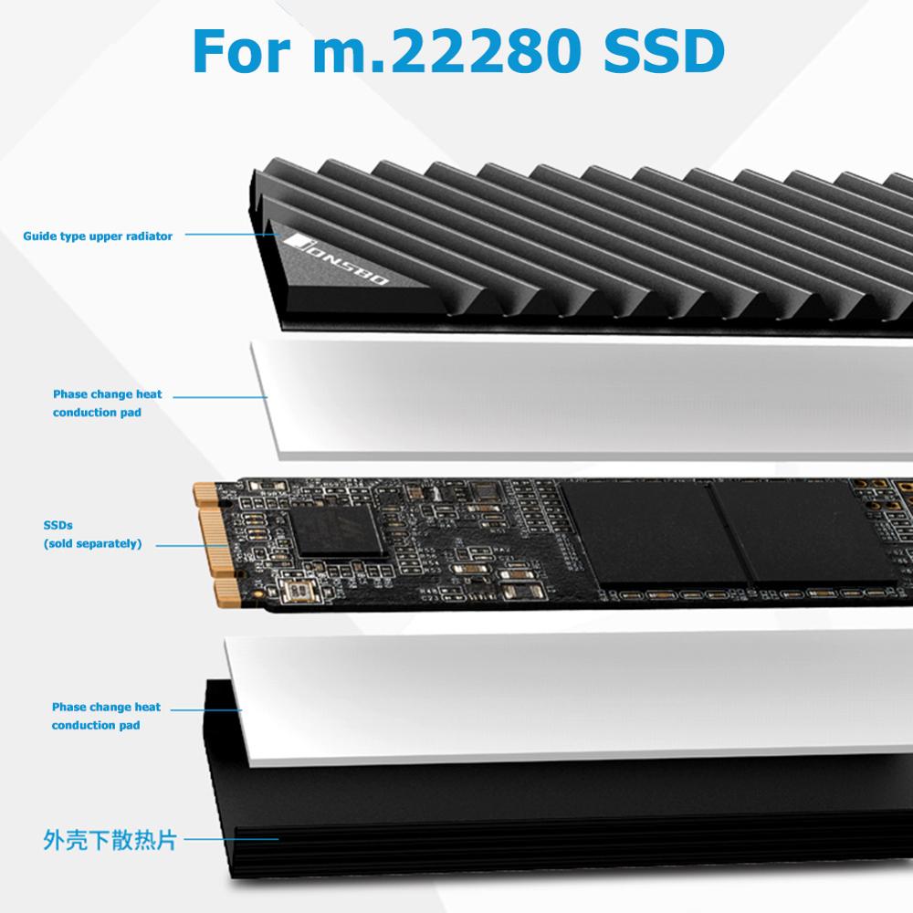 Jonsbo M2 2280 SSD Aluminum He - Aluminium Extrusion recension och pris