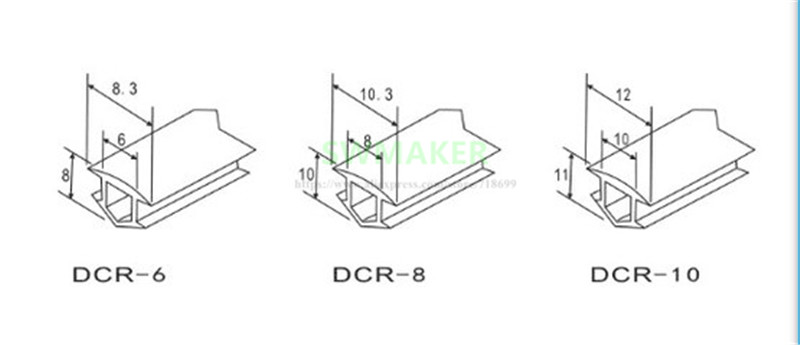 1 Meter 6mm/8mm/10mm Flat Seal - Linear Rod 8Mm recension och pris