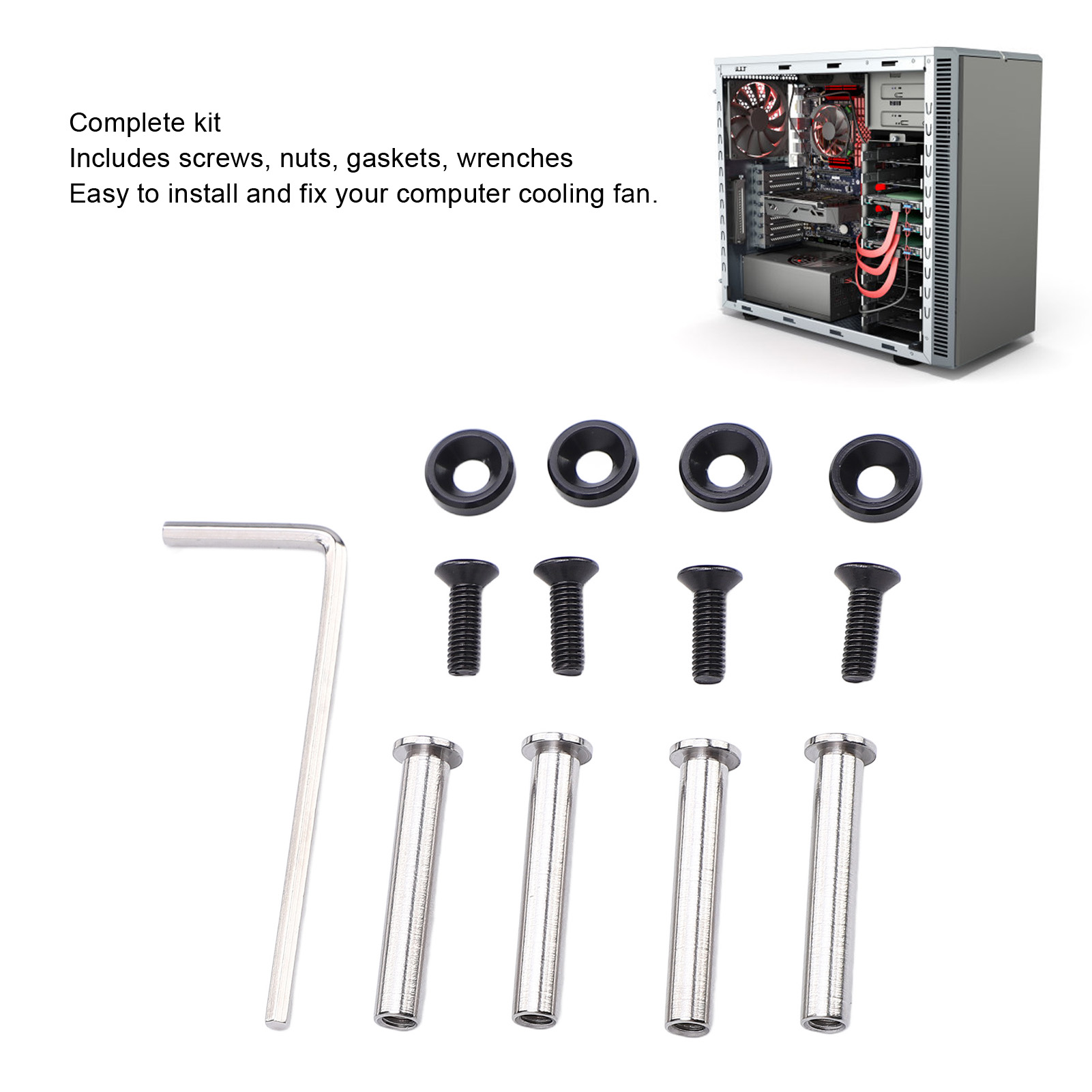 CPU Fan Screw Kit Computer Cas - Aluminium Extrusion recension och pris