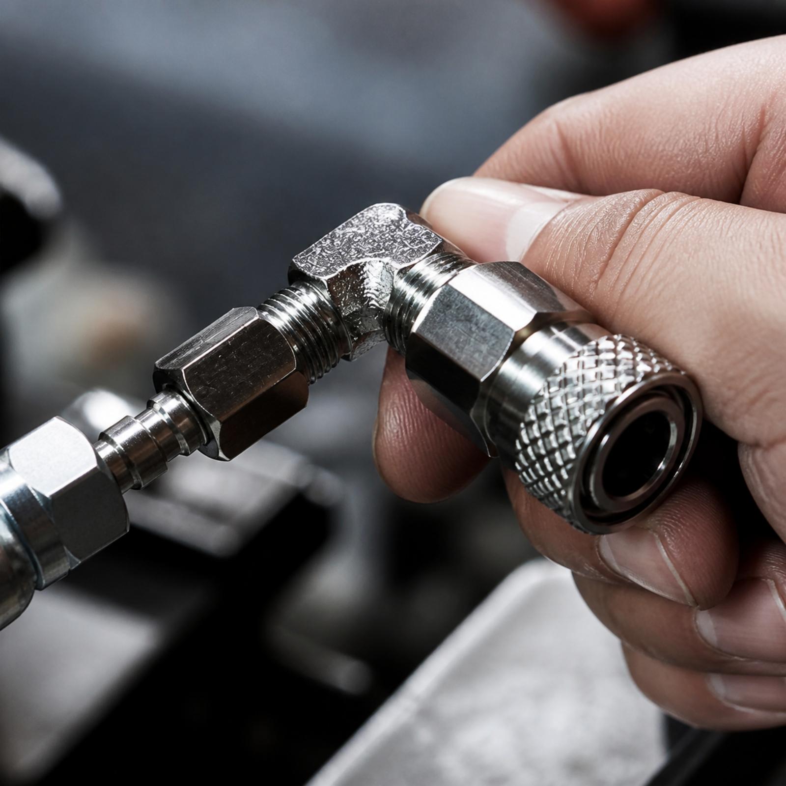 Angled Stainless Steel Quick R - Coupling 8Mm recension och pris