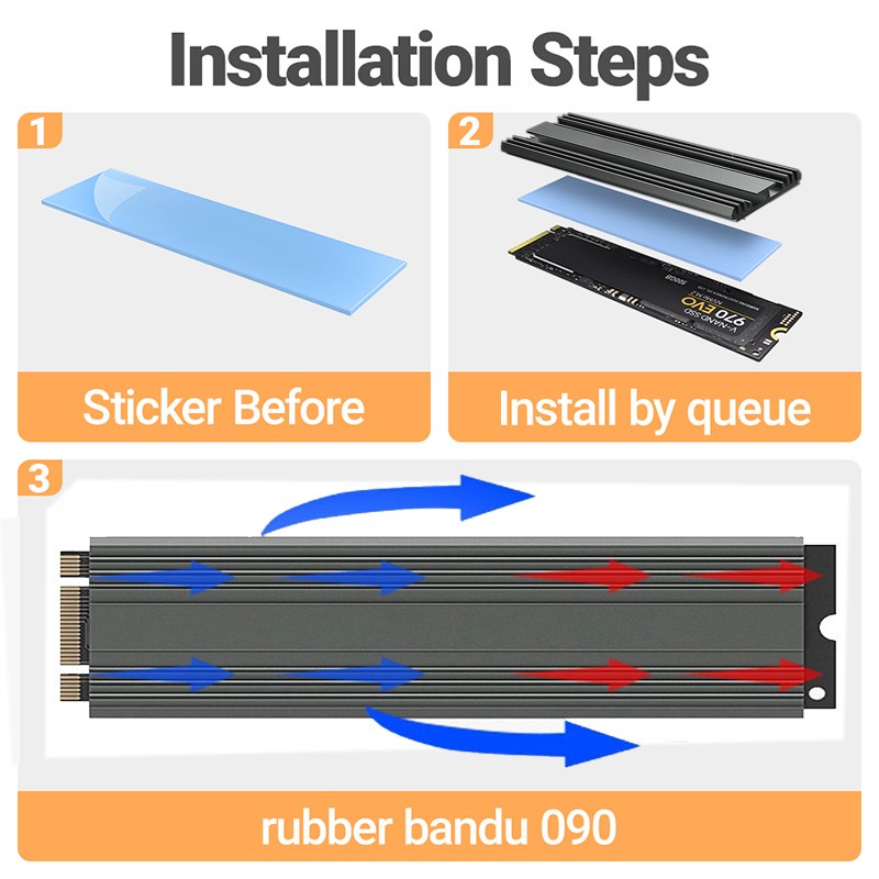 M.2 SSD Heatsink, Aluminum NVM - Aluminium Extrusion recension och pris