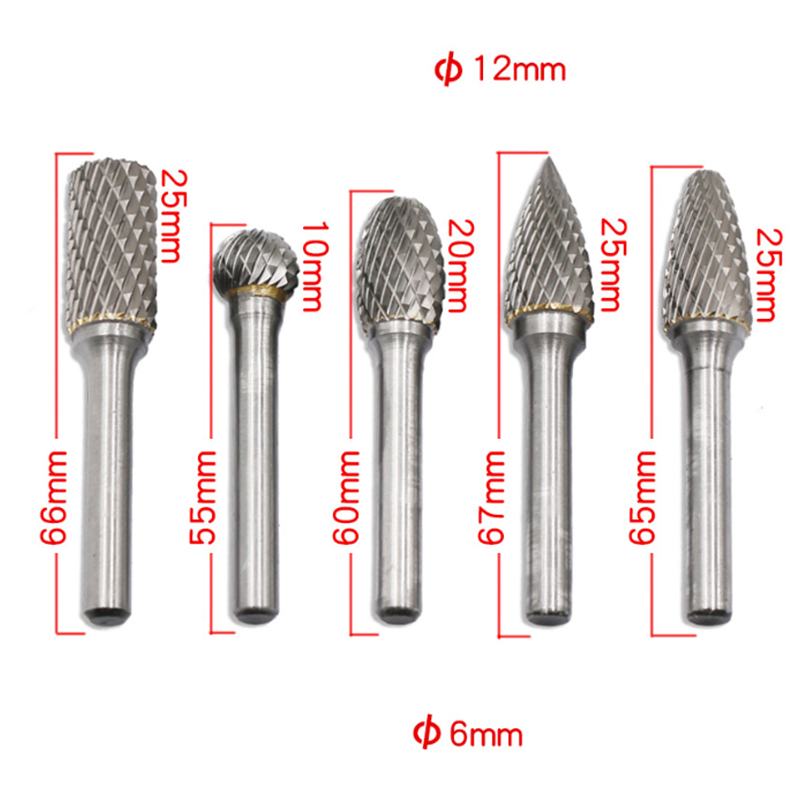 Carbide Rotary Burr Set 12MM H - Drill Bit Set recension och pris